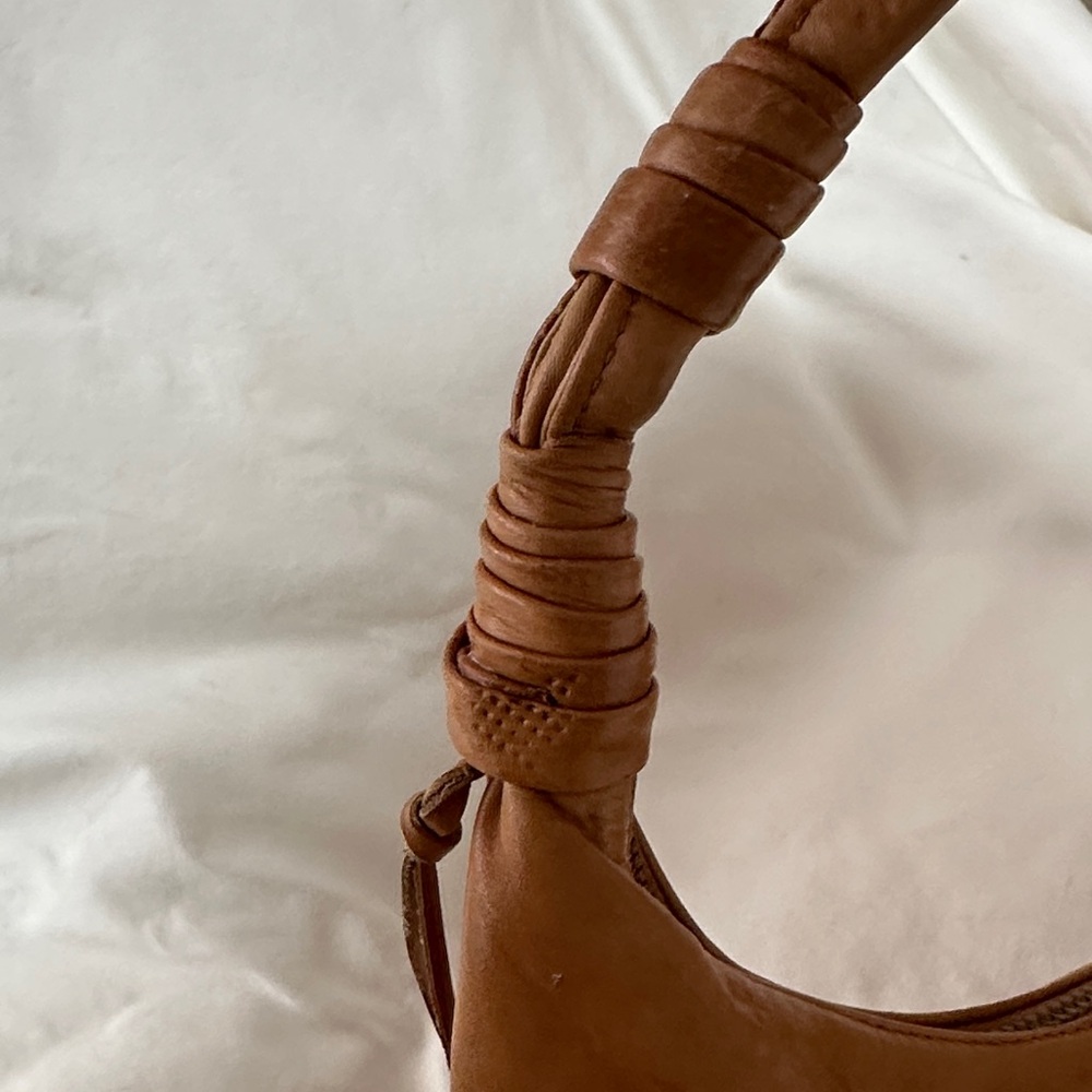 Sigrid Olsen Cognac Brown Leather Hobo with Tassel Accent - Picture 10 of 16